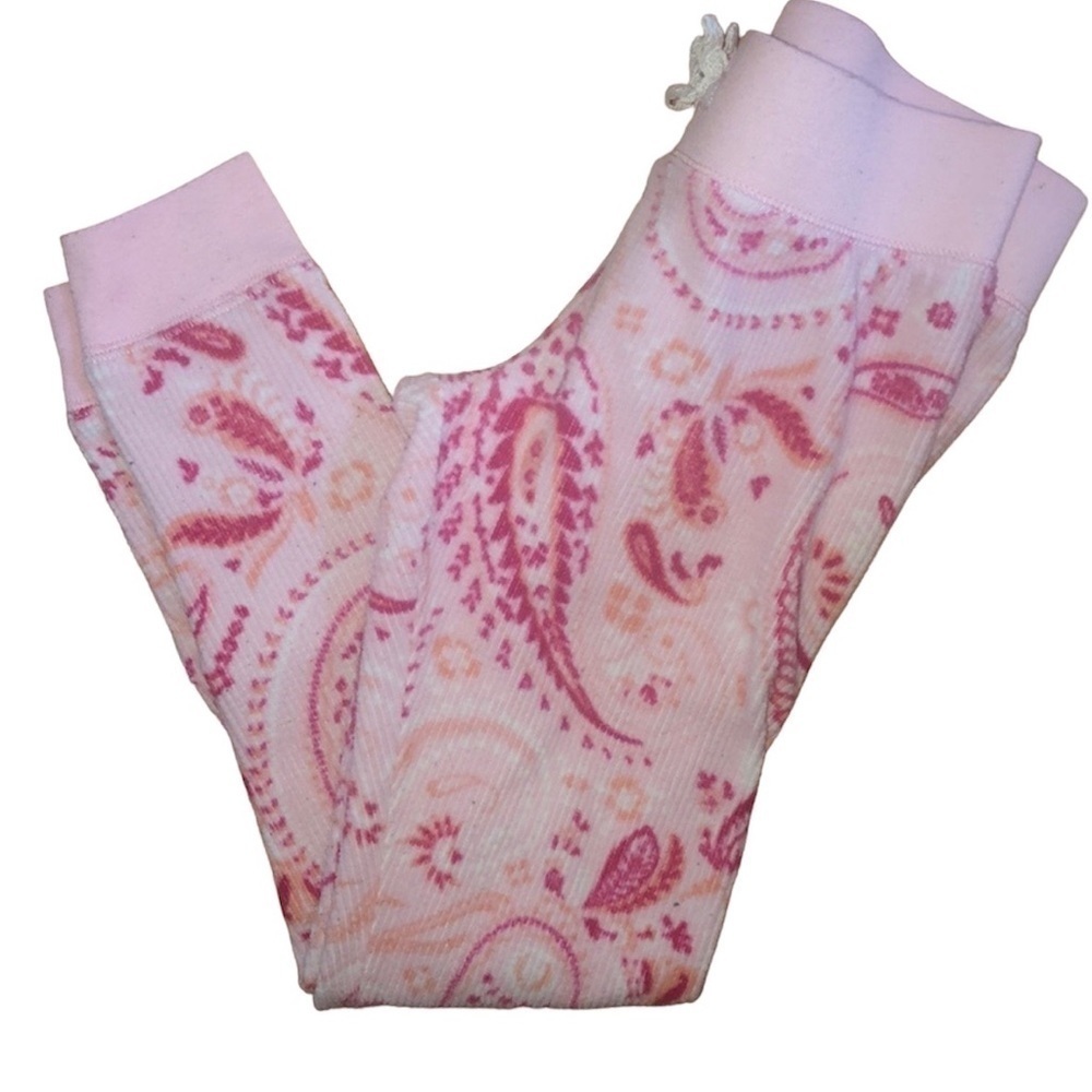American Girl Kids Pajama Pants Paisley Print Pink‎ Size 10